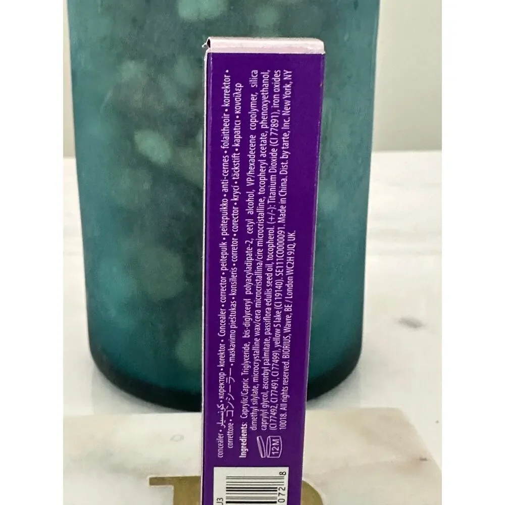 Tarte Maracuja Creaseless Concealer 34H Medium Honey Travel Size New Box Cover